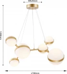 Подвесной светильник Favourite Asterismo 4448-6P (LED, 220V, на тросе, шарики, молекулы)