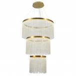 Подвесная люстра ярусная каскадная Chiaro Вассерфалл 617010703 (LED, 220V, хрусталь, на тросе)