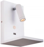 Спот светодиодный с беспроводной зарядкой и USB-портом Lightstar Muro 808526 (220V, выключатель)