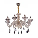 Подвесная люстра Citilux Ирида CL351181 (220V, хрусталь, на цепи, подсвечник, свеча)