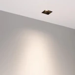 Встраиваемый точечный светильник под гипсокартон MS-RIALTO-TRIMLESS-S40x40-9W Day4000 (BK, 36deg, 230V) (Arlight, IP20 Металл) 044687 (LED)