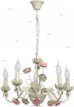 Подвесная люстра DeMarkt Букет 421015005 (220V, на цепи, подсвечник, свеча, цветы, листья, розы)