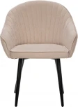 Стул с подлокотниками Вайд, каркас Черный, велюр Бежевый 2500000185779 Leset