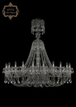 Подвесная большая люстра Art Classic 11.21 11.21.24.530.XL-151.Cr.Sp (220V, хрусталь, на цепи, подсвечник, свеча)