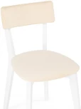 Деревянный стул Woodville Гилмар бежевый велюр / белый 515981