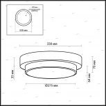 Настенно-потолочный светильник Odeon Light Holger 2746/3C (220V, IP44)