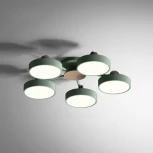 Потолочная люстра Move 5 Green Imperiumloft Move_01 (178250-26) (LED, 220V, пульт управления, круглые)