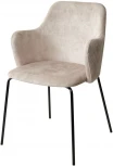 Стул AMARETTO VBP206 античный светло-бежевый, велюр без пальчикового эффекта /черный каркас