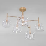 Умная потолочная люстра на штанге Eurosvet Jar 70128/5 золото (220V, шарики)