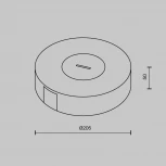 Потолочная чаша Parity накладная с коннектором питания черная комплект Maytoni Accessories for system Parity TRA130SC-1B (48V)