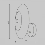 Бра Maytoni Aster MOD007WL-01G (220V, круглые)