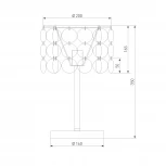 Настольная лампа с выключателем Eurosvet Sandra 208101 латунь/перламутр (a071168) (220V)