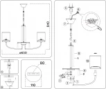 Подвесная люстра Ambrella High Light LH71271 (220V, на цепи)