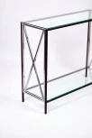 Консольный стол AllConsoles 1031-CB_S clear черный муар, серебряный