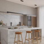 Подвесной линейный светильник Novotech Iter 359548 черный диммир. со сменой цв.темпер. (пульт ДУ/прилож. Smart Life) LED 12/24W 220V 3000-5700К (регулировка яркости, умный дом - Алиса, Tuya Smart, Smart Life, на тросе)