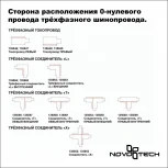 Трехфазный (четырехжильный) шинопровод 2м Novotech 135238 PORT черный 220V