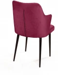 Стул с подлокотниками Hunt ромб, бархат красный 16 / чёрный конус Top Concept 75682