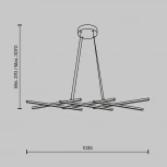 Подвесной светильник Maytoni Halo MOD244PL-L50BK (LED, 220V, на тросе)