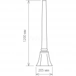 Столб для светильника Elektrostandard 1043 Type-F-black-gold