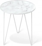 Столик журнальный SHT-CT27 белый муар/белый мрамор от фабрики Mebelik