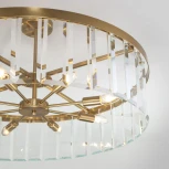 Потолочная люстра Wi-Fi на штанге Bogate's Eclipse 358/8 Smart (220V, управление смартфоном, голосовое управление, умный дом - Minimir Home, круглые)