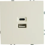 Розетка USB Type A+С (белый) Stekker Эмили 49879