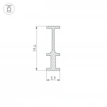 Профиль-держатель FOLED-RAIL-2000 (Алюминий) 025232 Arlight FOLED