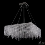Подвесная люстра светодиодная APL LED Sicilia SH04.71.B.Ni.4000 (220V, хрусталь, на тросе)