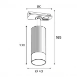 Трековый светильник однофазный Wolta WTL-MR11/16BG под лампу MR11 с цоколем GU10 Черный / золотой SHELL