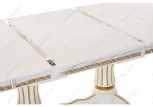 Деревянный стол Woodville Герцог молочный с золотой патиной 406086