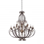 Подвесная большая люстра Vitaluce V1819-7/12+6 (220V, на цепи, свеча)