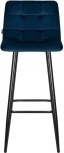 Стул барный Dobrin NICOLE (черные матовые ножки, темно-синий велюр (108-95))