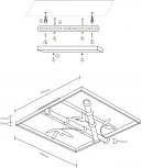 Потолочный светильник прямоугольный Velante 440-327-03