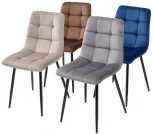 Стул CHILLI G062-13 кварцевый, велюр / черный каркас М-City