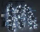 Гирлянда светодиодная белая 8 режимов свечения 24B, 600 LED, провод черный, IP54 RL-T3*20N2-B/W Rich LED