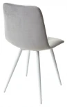 Стул CHILLI-Q светло-серый #26, велюр / белый каркас, 4 шт/ 1 к