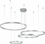 Подвесной светильник Galass V000016L (14001/4P Silver) (LED, 220V, пульт управления, на тросе, кольцо)