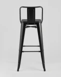 Стул барный Stool Group TOLIX WOOD со спинкой черный глянцевый УТ000000676