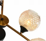 Потолочная люстра на штанге Reluce 11341-0.3-06 GOLD BRONZE+BK (220V, шар)