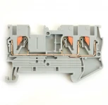 Зажим пружинный 3-х проводной проходной Stekker 49243