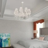 Подвесная люстра Arte Milano AM347620 347620/10 WT+SL (220V, подвески, на цепи)