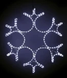 Светодиодная Снежинка "Ажурная" Ø0,55м Белая, Дюралайт на Металлическом Каркасе, IP54 Laitcom LC-13035 (220V)