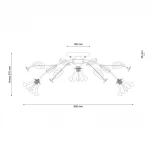 Потолочная люстра Lucia Tucci Fiori Di Rose 112.8.1 (220V, муранское стекло, цветы, ветки, розы)