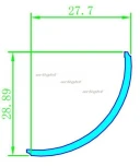 Экран ARH-KANT-H30-2000 Round Frost-PM (Пластик) 016582 Arlight