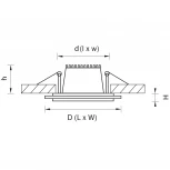 Встраиваемый точечный светильник Lightstar Acri 212022 (LED, 220V, IP44)