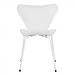 Стул Seven белый с хромированными ножками