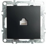 Розетка Ethernet RJ-45 (черный) Stekker Эрна 49151
