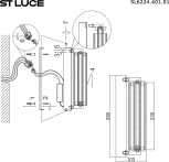 Настенный светильник ST Luce Bamboo SL6224.401.01 Черный/Прозрачный LED 1*8W 4000K (220V)
