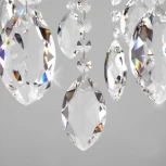 Подвесная люстра Eurosvet Veletta 10108/8 белый/прозрачный хрусталь Strotskis (220V, хрусталь Strotskis, на цепи, свеча)