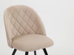 Стул MyFar Джозефина поворотный пыльно-бежевый микровелюр MF1017-1